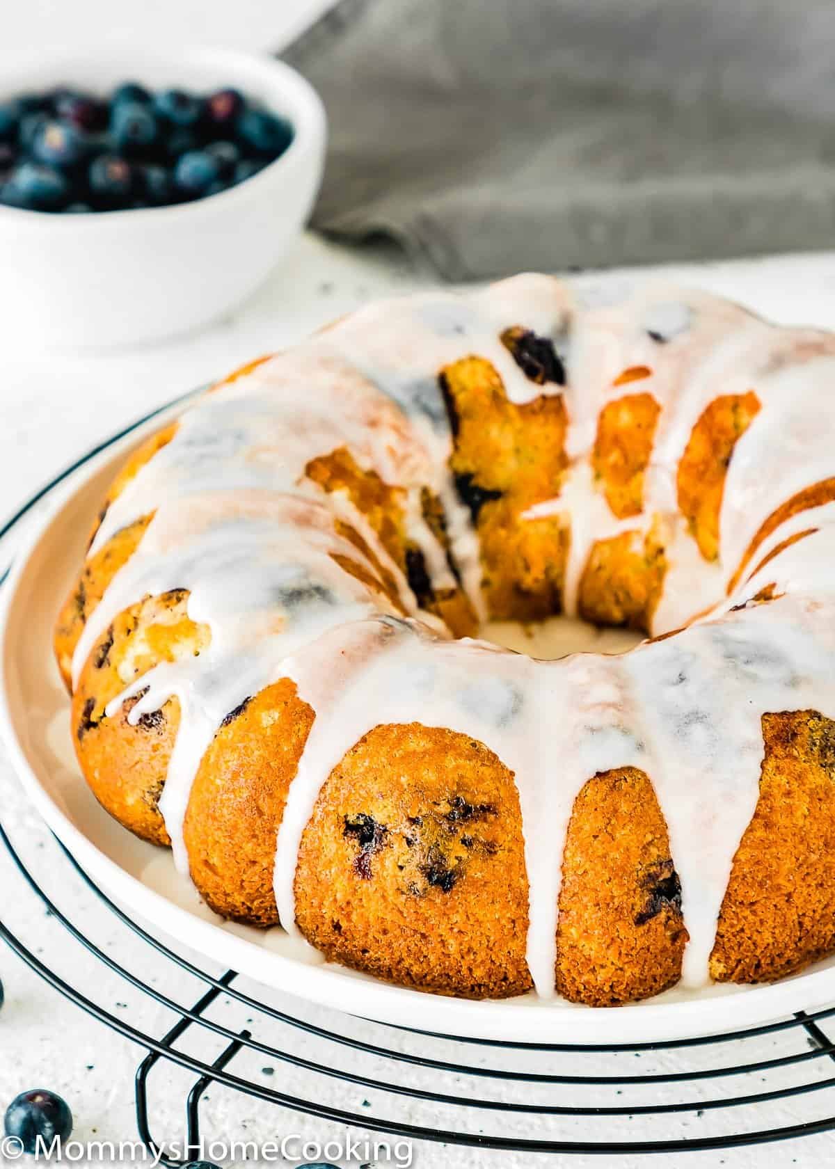 Eggless Lemon Blueberry Cake