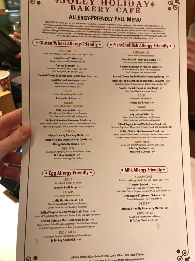 Jolly Holiday Bakery Cafe Menu