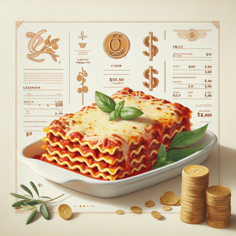 Olive Garden Lasagna Menu With Prices