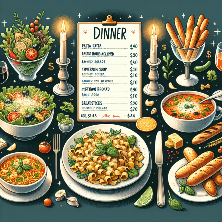 Olive Garden Menu With Prices Dinner