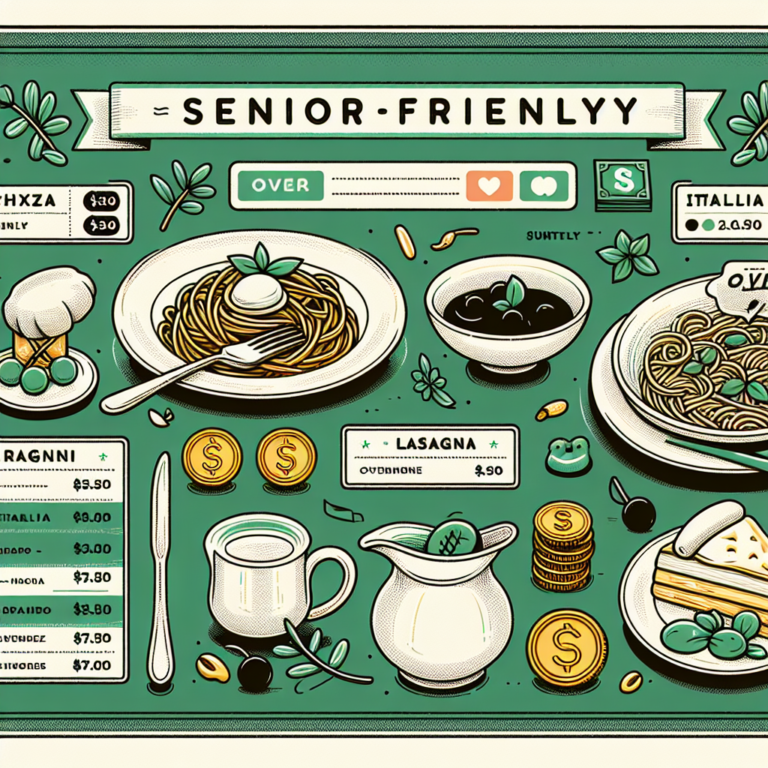 Olive Garden Senior Menu With Prices