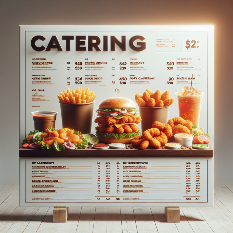 McDonaldʼs Catering Menu With Prices