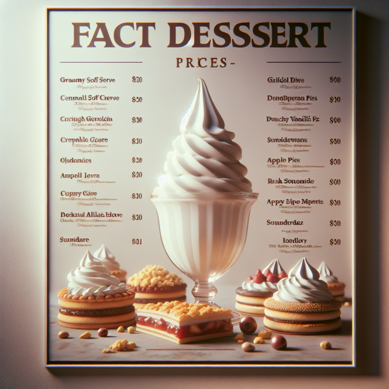 Mcdonaldʼs Dessert Menu With Prices