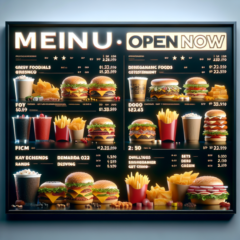 McDonald’s Menu Open Now With Prices