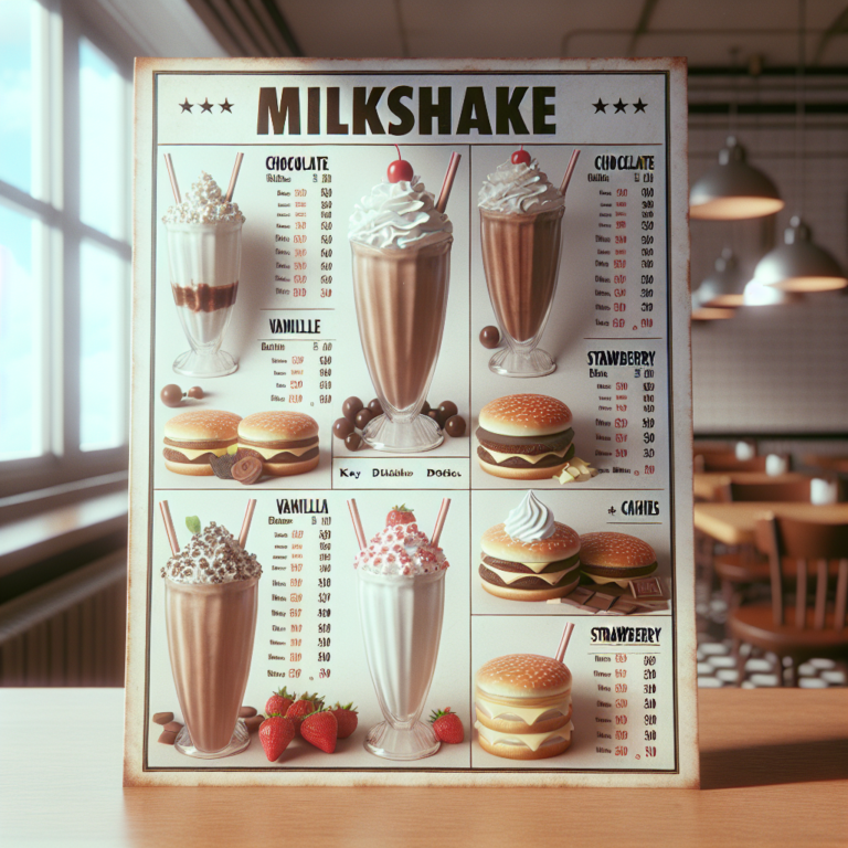 Mcdonaldʼs Milkshake Menu With Prices