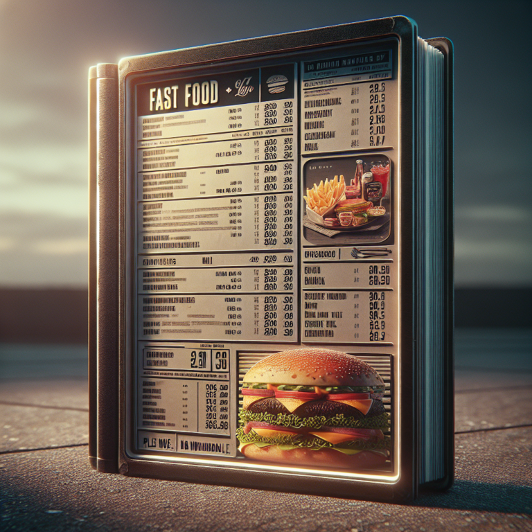 McDonald’s Printable Menu With Prices