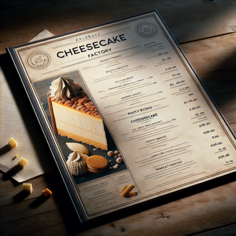 Cheesecake Factory Edina Menu With Prices